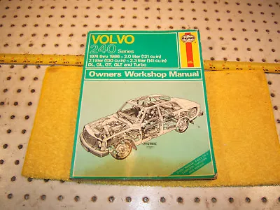 Volvo 240 Series 1974-86 Vintage ENGLAND Haynes Automotive Repair 1 Manual1988 • $69