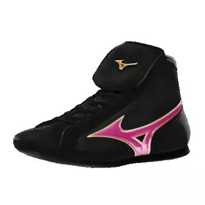 MIZUNO Boxing Shoes Easy Spectra Wax Cut Short Black X Metal Rose Gold Shoe Bag • $620.61