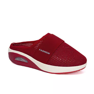 Air Cushion Wedge Slip On Walking Shoes Orthopedic Mesh Diabetic Slider Flatform • £9.99