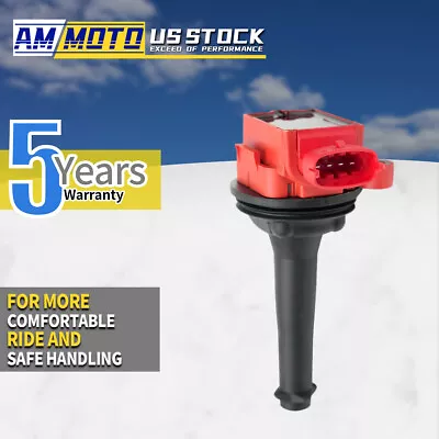 Red Ignition Coil Pack For Volvo C70 S70 XC70 XC90 S60 UF341 C1258 9125601 • $18.36