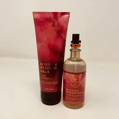 Bath & Body Works - Aroma Renewing Meadow Walk Rose Magnolia - 2 Pc Set • $29.99