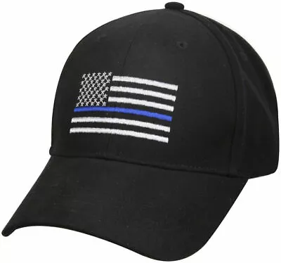 Thin Blue Line Tactical Cap US Flag TBL Support The Police Ball Hat Adjustable • $10.88