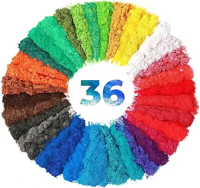 Mica Powder - Epoxy Resin Dye Color Pigment Set 36 Colours Tone Metallic Pearl • $17.82
