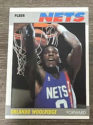 ORLANDO WOOLRIDGE 1987 NETS 87-88 FLEER BASKETBALL #129 Of 132 SHARP FRESH • $1