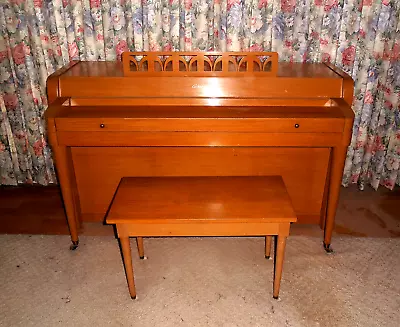 BALDWIN ACROSONIC SPINET Piano Oak Mid Century One Owner Excellent Condition LPU • $1000