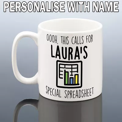 SPREADSHEET MUG Office Birthday Gift Database Excel Accountant Data Christmas • £9.99