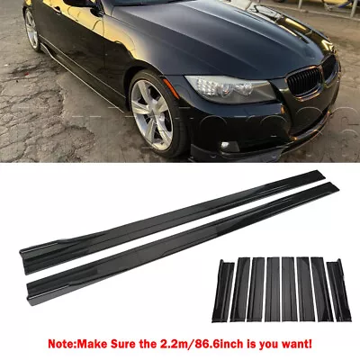 86.6'' Side Skirt Extension Splitter Lip Black For 3 Series 318i 325i 330i 335i • $43.95