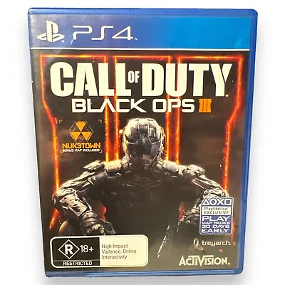 Call Of Duty Black Ops 3 III Ps4 Sony PlayStation 4 AU / Free Tracked Postage! • $23.50