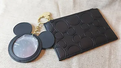 Black Mickey Mouse Coin & Card Purse With Mirror • $12.62