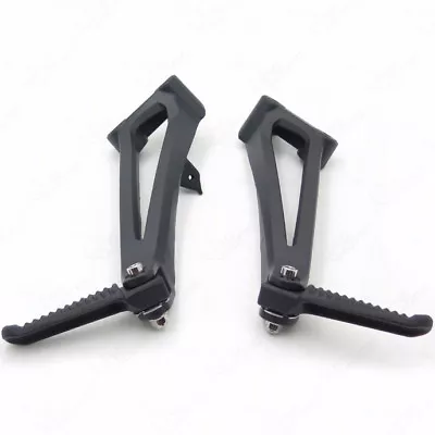 Black Rear Passenger Footrest Foot Pegs Brackets For 09-11 YAMAHA YZF R1 • $38.75