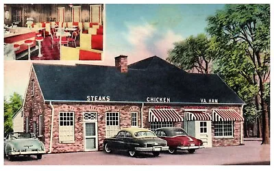 Bowling Green Virginia Bowling Green Grill Route 301 Postcard STAINED C.1960 • $4.99