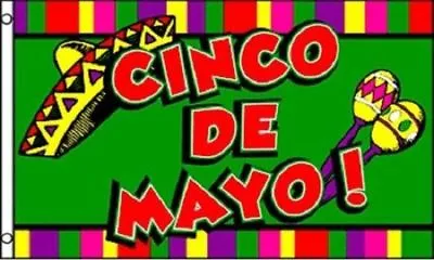 Cinco De Mayo Flag Mexican Party Banner May 5 Sign Large 3x5 Foot Bar Sign • $8.88