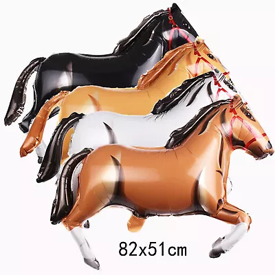£4.99 • Buy Horse Foil Balloon Kid Party Balloons Decoration Animal Print Supplies