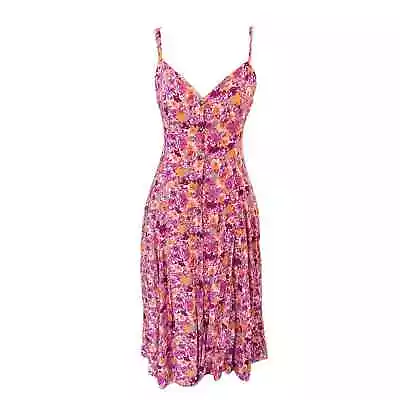 Kimchi Blue Women's Pink And Orange Sun Dress Size Small • $30