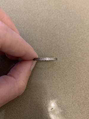 $25 • Buy Genuine Pandora Stunning Pink CZ & Enamel Heart Ring- Size 56