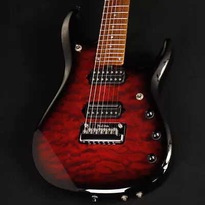 Used Music Man  Ball Family Reserved JP7 John Petrucci Signature Ruby Quilt 2013 • $3216.56