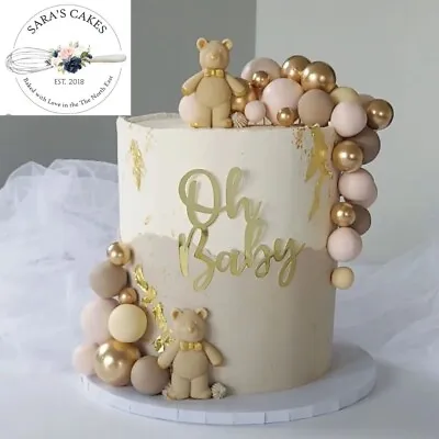 OH Baby Party Cake Topper Baby Charm Welcome Baby Motherhood Celebration Decor • £2.75