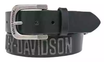 Harley-Davidson Men's Embossed Highway To Hell Leather Belt Black HDMBT10853BLK • $64.95