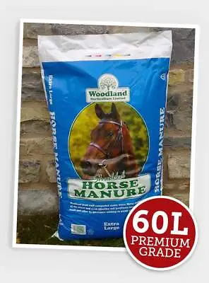 2 X Damaged SHREDDED HORSE MANURE Woodland Hp  Mulch Soil Conditioner • £28