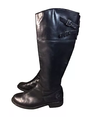 Vince Camuto Keaton Riding Black Leather Boots 7.5 • $29.95