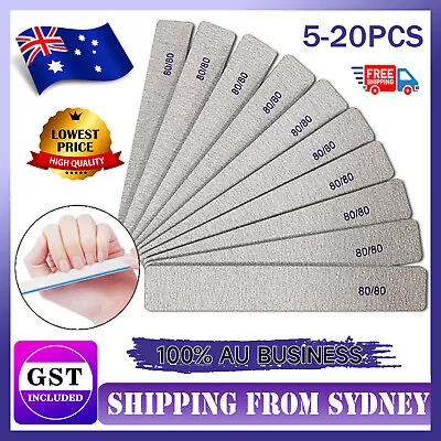 5-20X Acrylic Nail Files Harbour Bridge 80/80 Grit Professional Manicure Pedicu  • $5.58