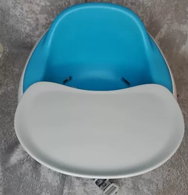 Bumbo Baby Foam Seat Multi Adjustable  Booster  Blue Gray Tray Toddler Chair • $26.14