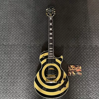 EPIPHONE Zakk Wylde Cream & Blk Limited Edition LES PAUL CUSTOM BULLSEYE EMG's • $800