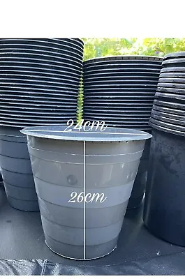 Plant Pots Gray Plastic 10 Litre 10 Pots • £12.99