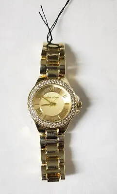 Womens Gold Tone Crystal Watch Mark Naimer • $39.99