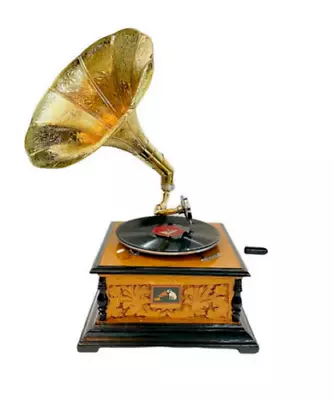 HMV Phonograph Player Wind Up Gramop Gift Vinyl Recorder Working Gramophone Gift • $751.78