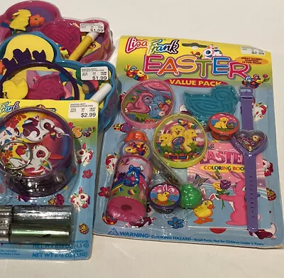 $85 • Buy Lot Vintage Lisa Frank !!rare!! Easter Basket Stuffers/notepad Set/coin Purse