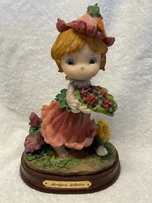 Montefiori Collection  Italy Design Little Girl Sprite With Flowers 7in • $12