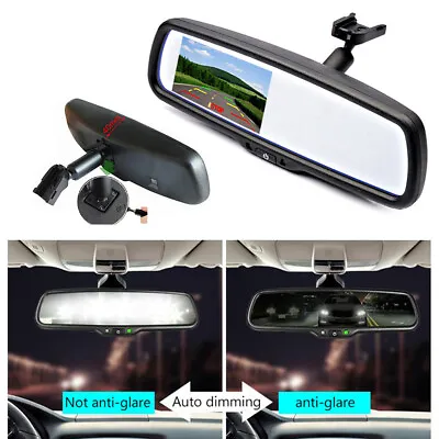 Car 4.3  Auto Dimming TFT LCD Rear View Mirror Monitor Backup 2CH Video+Bracket • $42.62