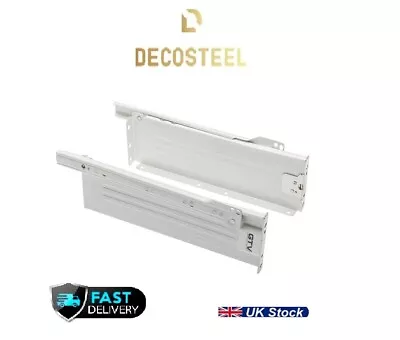 Kitchen Metal Drawer Box Sides / Kitchen Roller Runners (all Sizes) White/Cream • £8.29