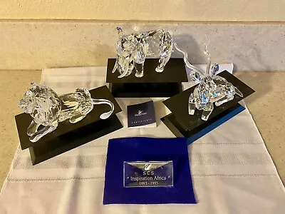 $1400 • Buy Swarovski Crystal  Inspiration Africa  1993-1995, Kudo Lion Elephant + SCS
