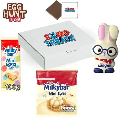 Milkybar White Chocolate Easter Bundle: Bunny 88g + Egg 80g + Bar 100g - 268g • £13.99