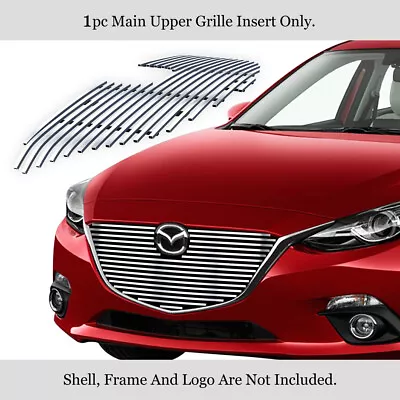 Fits 2014-2016 Mazda Mazda 3 Main Upper Stainless Chrome Grille • $60.99