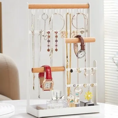 Jewellery Stand Holder Multi Tier Necklace Hanging Ring Earring Organizer Tray • £12.90