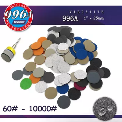 $9.19 • Buy 25mm Dry And Wet Sanding Disc 1 Inch Sandpaper Hook And Loop Pad 60 - 10000 Grit