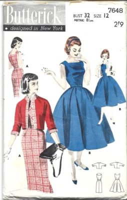 £8.50 • Buy Vintage Butterick Woman 1960s Dress Jacket Sewing Pattern Bust 32  81 Cm Checked