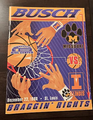 VTG 1998 BUSCH BRAGGIN RIGHTS Missouri Vs Illinois  St Louis MO Program Magazine • $12.99