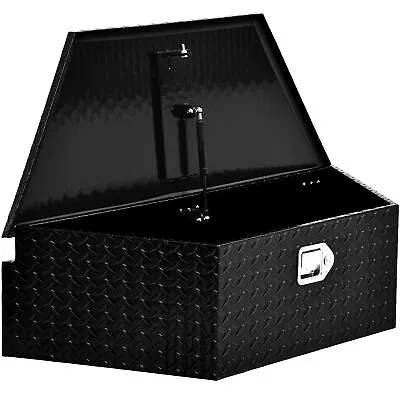 39 X 22 X 11 Black Aluminum Trailer Tongue Tool Box Heavy Duty Storage W/lock • $143.90