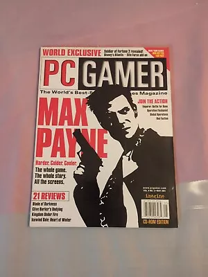 VINTAGE PC GAMER MAY 2001 MAX PAYNE Gamer Magazine • $8.99