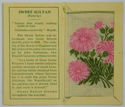 Kensitas Silk Flower (Small) No 55 Sweet Sultan Type B Folder 4.756 • £1.80