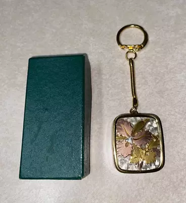 Vintage Sankyo Floral Japanese Wind Up Music Box Key Ring Chain With Box • $39.99