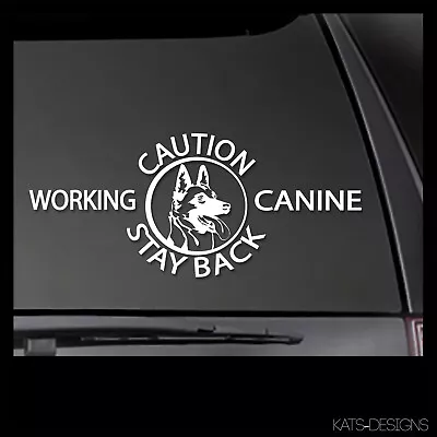 CAUTION STAY BACK - MALINOIS Vinyl Decal  - 11  CAR/TRUCK STICKER 00015MAL-2 • $8.69