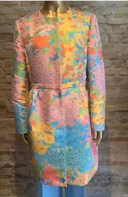 NWT BOUTIQUE MOSCHINO Multi Spring Floral Evening Long Jacket Size 46 $1195 • $350