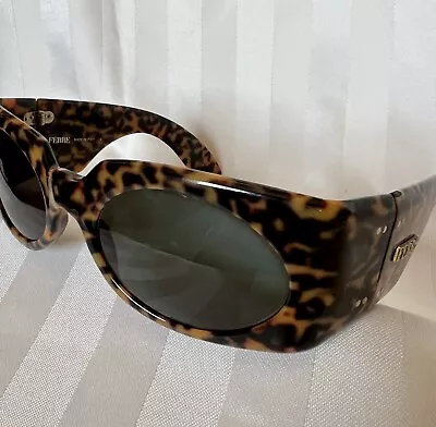 GIANFRANCO FERRE VINTAGE SUNGLASSES 80s TORTOISE WRAP AROUND  • $185