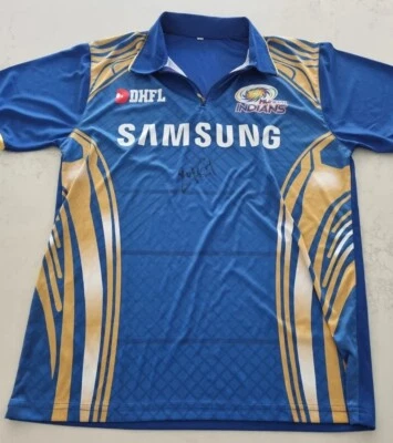 $369 • Buy Rohit Sharma Signed In Person Replica Mumbai Indians Shirt Cricket Coa 