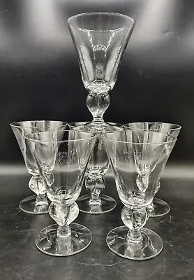 Vtg Seneca Ingrid 5.75  Clear Crystal Glass Wine Glasses Parfait Glasses (6) • $37.99